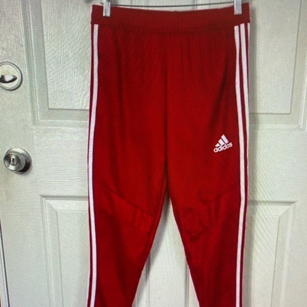 Adidas Kids Scarlet Joggers with White Accents